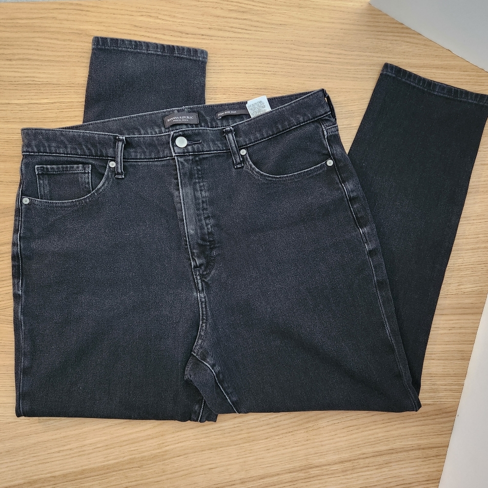 Banana Republic high rise slim jeans 33 washed black